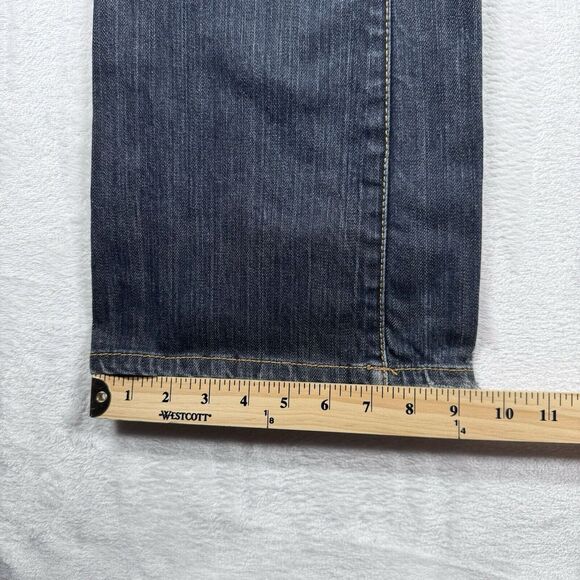 7 For All Mankind Classic Flare Jeans SZ 28 Denim Pants Ladies Dark Wash Stretch - Picture 13 of 14